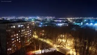 Ночной Симферополь. Сквозь пространство и время. Hyperlapse, timelapse, 60fps.