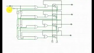 4 Bit Binary Up-Down Counter using logisim