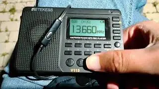 Retekess v115. Поиск радиоволн на SW, FM, AM диапазонах в Астане 13 сентября 2025 года. 
