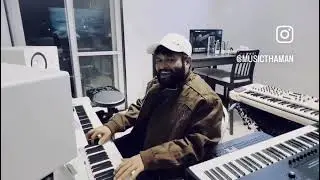 Music Taman live Studio #sahanasahana keys 🎹 #tamansongs #musiclover #rajasaab #prabhas #Tamans 