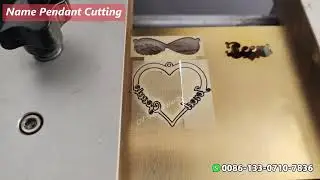 Name Pendant Cutting | JPT 60w 100w mopa fiber laser for metal engraving and cutting