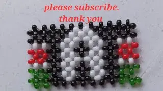 How to make letter A using a fishing in 6 line beaded bracelet 