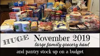 NOVEMBER LARGE FAMILY GROCERY HAUL || WINTER PANTRY STOCK UP - WITH PRICES & ON A BUDGET!