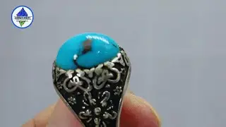 Persian ajami biru tosca | stabillized treated turquoise