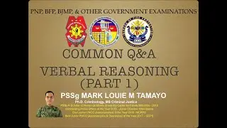 Verbal Reasoning Q&A (NAPOLCOM, PNP, BJMP, BFP, & other Government Examinations