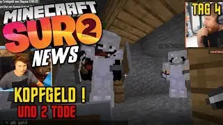 Minecraft SURO 2 NEWS Tag 4 | 2 TODE 🔥 & KOPFGELD auf PapaPlatte&acute;s Team 🔥