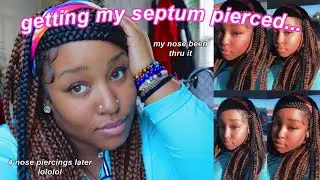 getting my septum pierced | full process | Anjayla Lopez