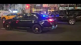 NYPD SRG Bike Squad Responding In An Unmarked Vehicle On 6th Ave In Midtown, Manhattan, New York