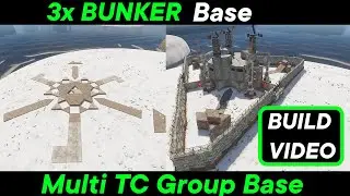 STRONGEST Triple BUNKER Base in Rust / Trio / Group Base / Build Video
