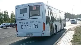 Поездка на автобусе Higer KLQ 6126G|46 маршрут|071 CI 01|город Астана
