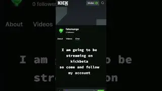 can we get 1 follower on kick beta
