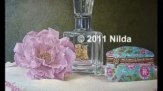 How to paint realistic glass with oil paints by Nilda
