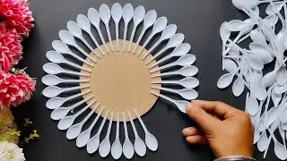 Amazing DIY Handsome Craft Using Plastic Spoons | Best Out Of Waste plastic Spoons | DIY Home Decor