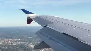 United Airlines Airbus A320 Morning Landing in Houston Intercontiental Airport