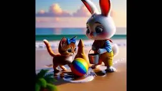 Baby Bunny's Beach Day 🐰🏖️ | Fun Sand Story for Toddlers | PocketTales Kids