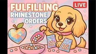 ASMR Small Business Live Rhienstones Packing | Peach's Crystals | August 22, 2025