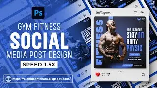 How to Design Gym Trainer Post Template? | Photoshop Tutorials