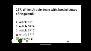 Top 50 MCQs for Nagaland police recruitment written exam 2026 | GK for Nagaland police exam 