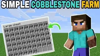 Simple Cobblestone Farm | minecraft cobblestone farm automatic | cobblestone farm minecraft pe 1.19