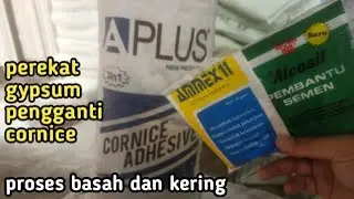 Cara bikin dempul dari bahan casting gypsum dengan perekat semen..