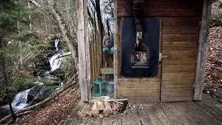 Solo Camping In The Rain - Sauna - Waterfall Photography - Campfire Cooking Whole Chicken Dutch Oven