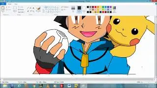 pok&eacute;mon drawing on ms paint (speedpaint)