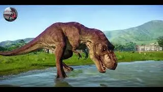 T-rex vs #Gosaurus fight - #DinosaurWar