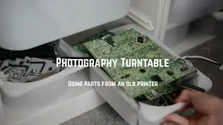 Build cheap portable motorized 360 photography turntable out of old printer parts - repurposed diy