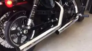 Harley 48 Vance and Hines Slip on Straight Shots Sound!!!!!