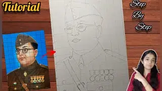 Netaji Subhash Chandra Bose Drawing  Easy | Independence Day drawing for beginners |outline tutorial