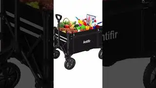 HOW TO USE A COLLAPSIBLE WAGON CART FOR HAULING | AMAZON FINDS!