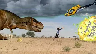 dinosaurs attack in real life। Jurassic। bhootwaala video। cartoon। dinosaur green screen। godzilla।