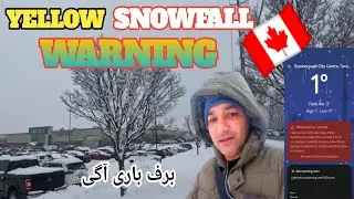 Yellow Snowfall ❄️ Warning ⚠️ Issued in Canada Toronto | Snow Main Chalna Muskal Ho Gya |Snow in 🇨🇦