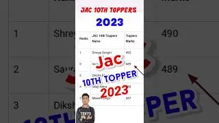 jac board 10th topper list 2023 | jharkhand board metric topper 2023 #shortsfeed #jac_board