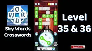 Sky Words Level 35 | Sky Words Level 36 | Sky Words Crossword Answers