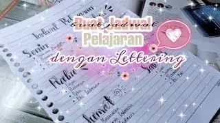 Membuat jadwal pelajaran dengan hand lettering✨ || bahasa Indonesia🇲🇨