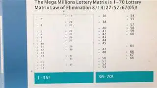 Mega Millions Secret Formula: Lottery Matrix Law of Elimination Wins Crazy!