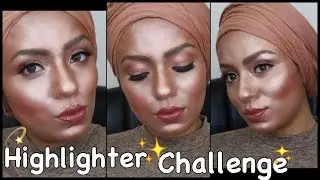 FULL FACE USING ONLY HIGHLIGHTERS Challenge- KINDA FAILED😭