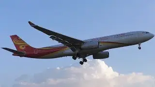 EVENING LIGHT Hainan Airlines Airbus A330-343 B-1021 HU489 Landing at Berlin Tegel Airport