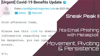 Sneak Peak II - .hta Email Phishing with Metasploit