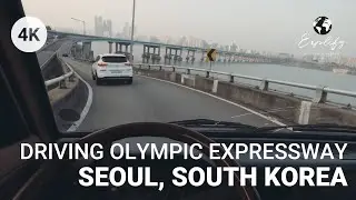 Driving Kei Car Olympic Expressway - Seoul, 🇰🇷South Korea | 4K 60FPS POV Tour | Engine white noise
