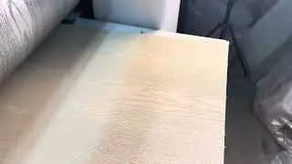 How does 1300 embossing machine press oak patterns on birch multilayer board?#embossing 
