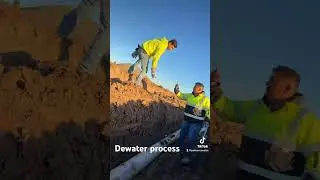 Dewater process #dewatering #excavation #construction #excavator #work #viral