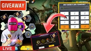 BOOYAH PASS GIVEAWAY || LIVE TEAM CODE GIVEAWAY  || DINEX G LIVE GIVEWAY  [DAY 19]