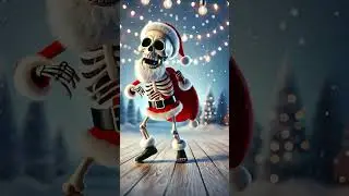 Skeleton Dressed As Santa #christmas #skeletondance #trending  #shortsfeed  Teehee Town