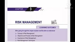Risk Management - Elective paper 6A Audio Podcast.