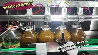 NQ Automatic Cooking Olive Oil Bottle Capping Machine Edible Oil Piston Filler