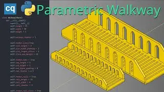 Make a terrain walkway using CadQuery