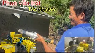 M&aacute;y phun vữa tr&aacute;t tường HBT-10 c&ocirc;ng nghệ cao cấp nhất b&agrave;n giao cho anh Mừng tại Lương Sơn Ho&agrave; B&igrave;nh