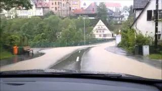 Hochwasserfahrt in Haigerloch 01.06.2013